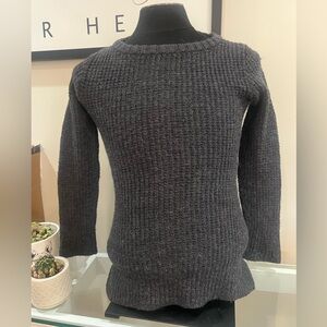 GAP Charcoal Crew Neck Alpaca Wool Sweater